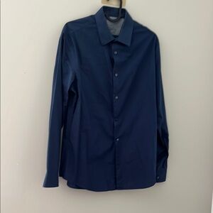 Calvin Klein Blue Dress Shirt Elegant Design
